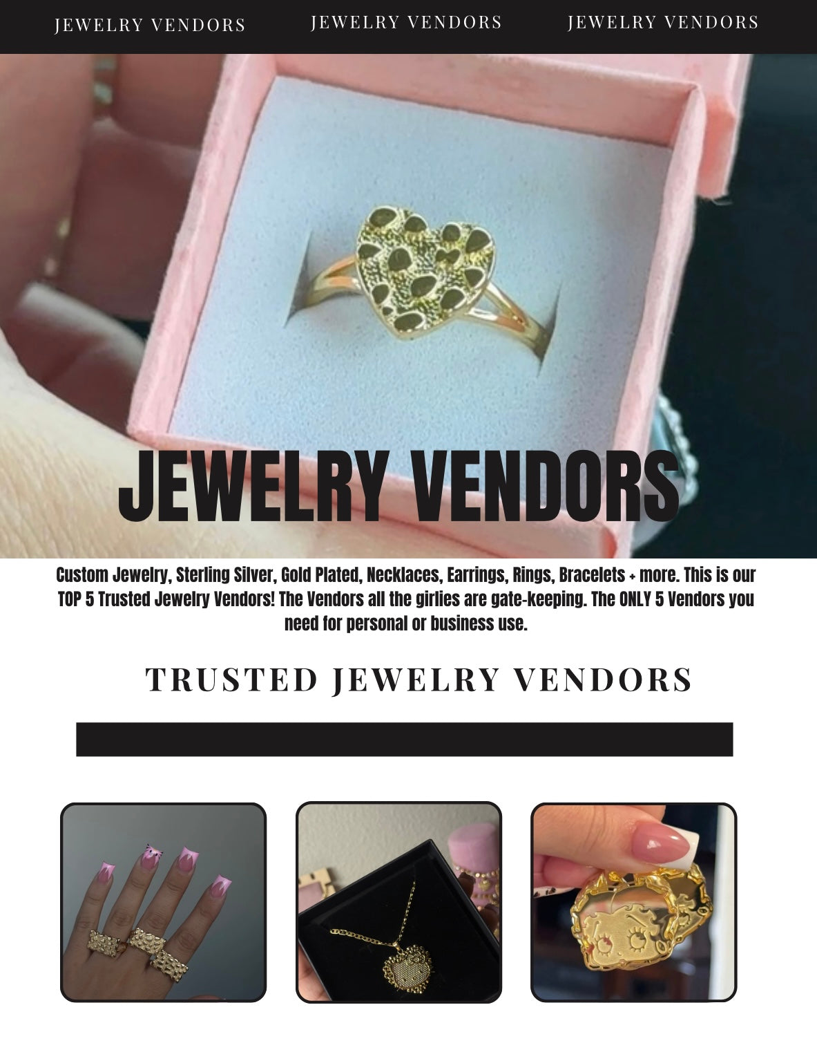 TOP 5 Jewelry Vendors
