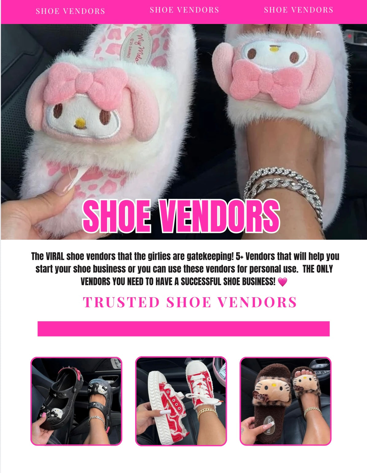 VIRAL SHOE VENDORS (10+ Vendors)